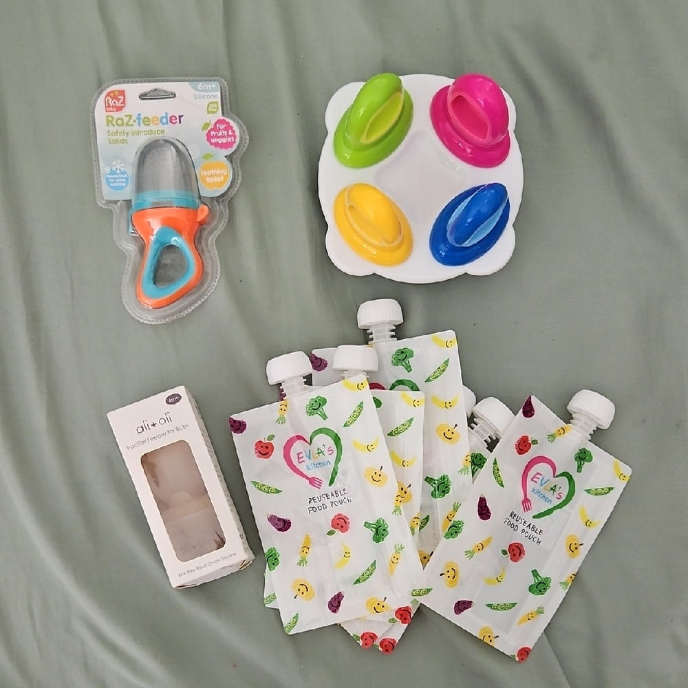 Reusable Food Pouches - Colorful Set
